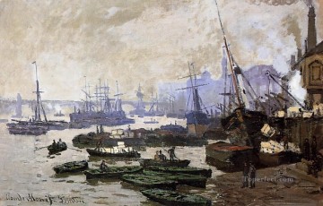 Boats in the Port of London Claude Monet Oil Paintings